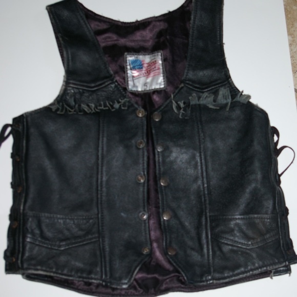 Genuine Leather Jackets & Blazers - Genuine Leather Motorcycle Biker Vest